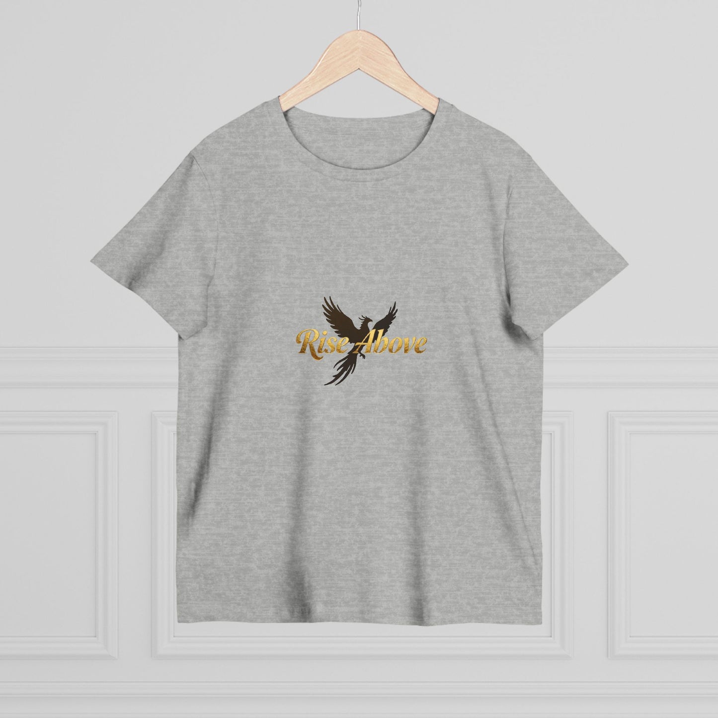 Rise Above Women's Maple Tee - Inspirational Graphic T-Shirt for Empowerment