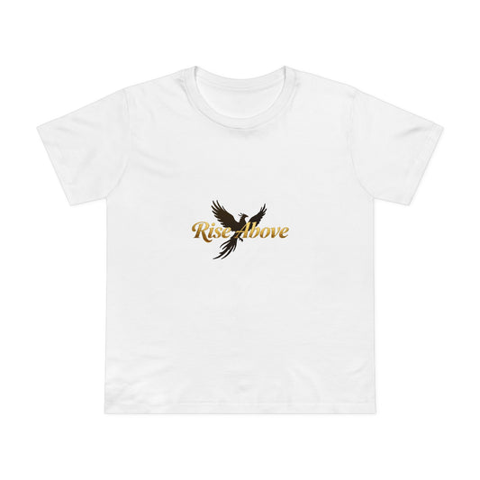 Rise Above Women's Maple Tee - Inspirational Graphic T-Shirt for Empowerment