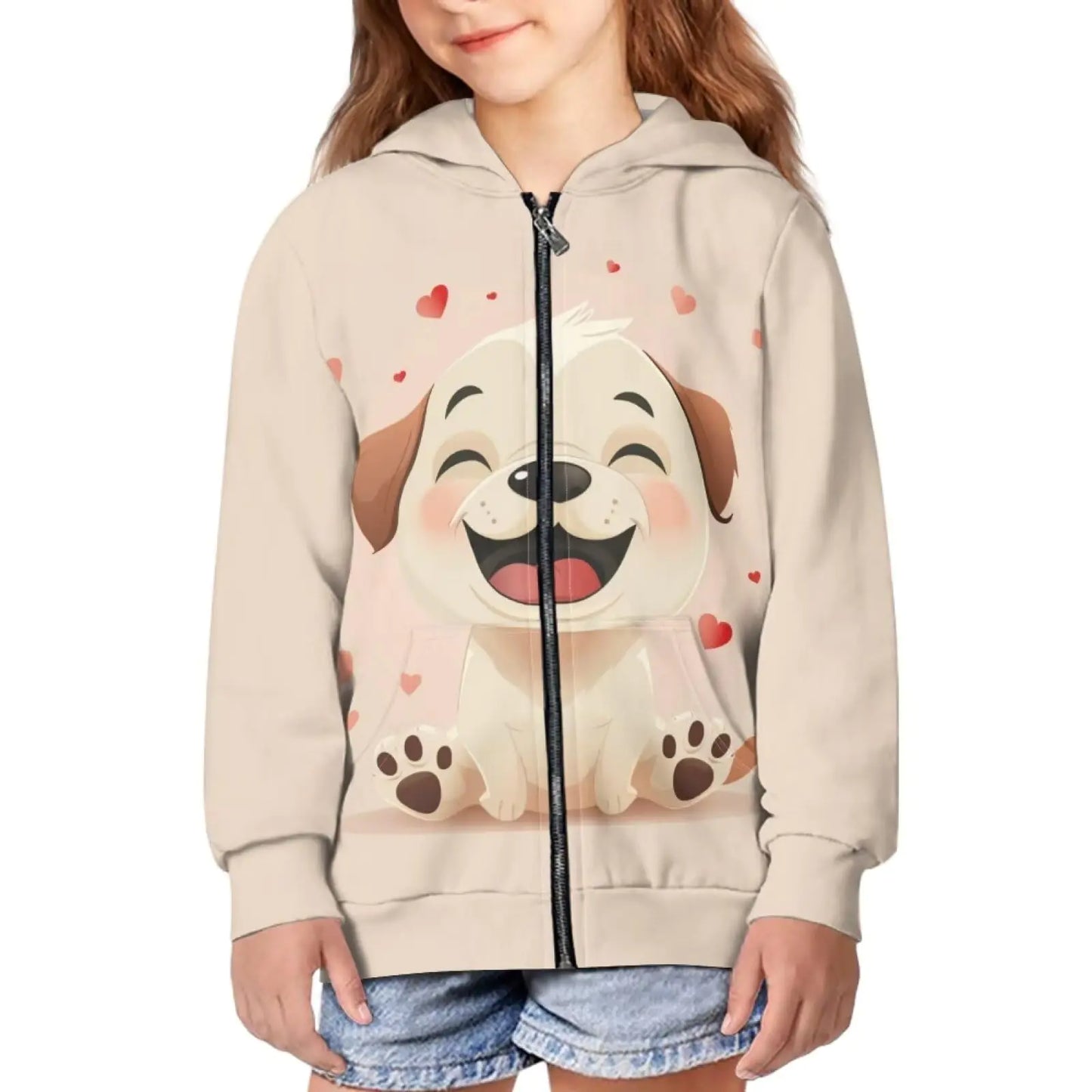 Puppy Love Toddler Zip Hoodie for Girls