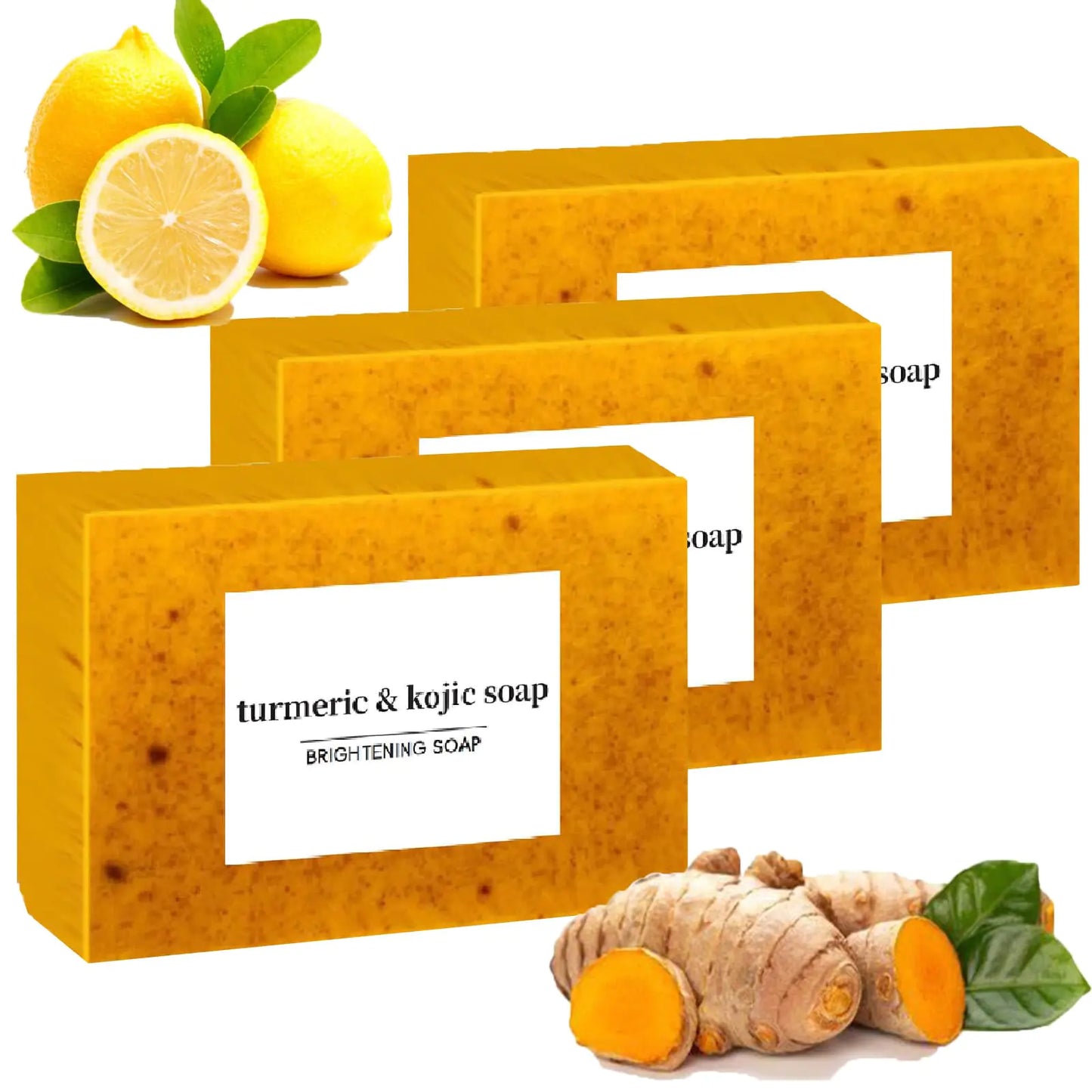 Lemon Turmeric Kojic 3-Pack Cleansing Bars