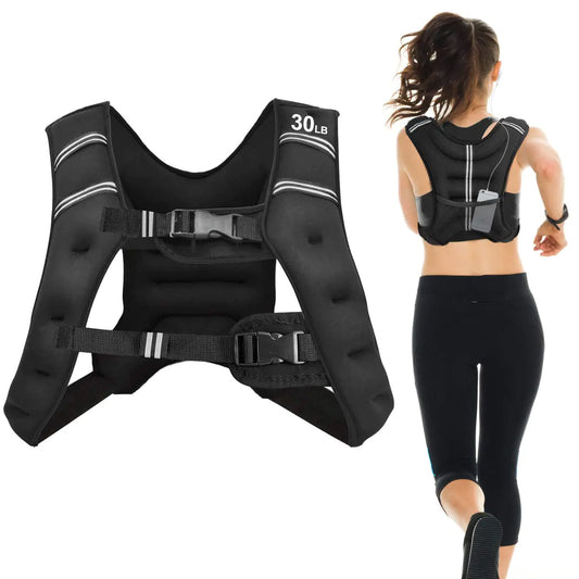 GoFit Reflective Weighted Vest 12lb-30lb for All